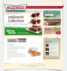 The Krispy Kreme UK site done in Thesis